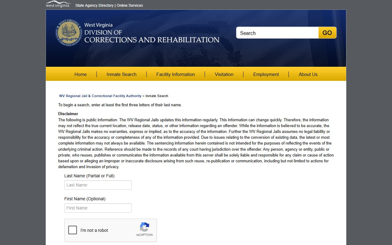 Upshur County inmate lookup regional jail search form